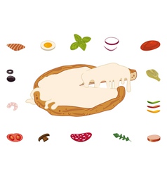 Build your sliced pizza vector image