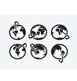 Globe earth icons themes idea design vector image