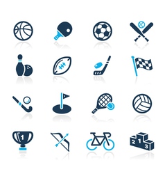 Sports Icons Azure Series vector image