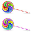 Rainbow lollipop vector image