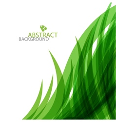 Abstract green waves background vector image