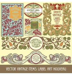 Label art nouveau vector image