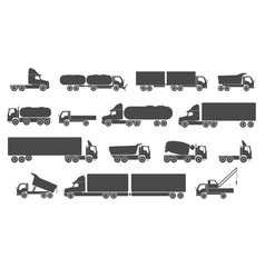 Truck set vector image