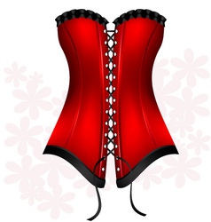 Black red corset vector image