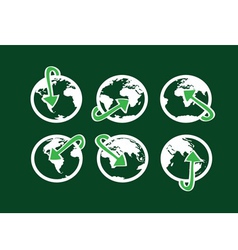 Globe earth icons themes idea design vector image