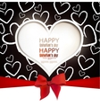 Gift card Valentines Day background vector image