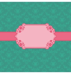 Template frame design for greeting card vector image