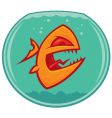 Vicious pet goldfish vector image