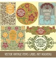 Label art nouveau vector image