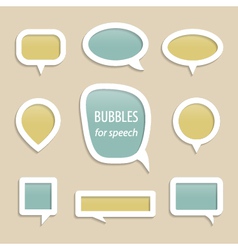 Bubbles for speech collection vector image