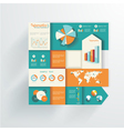 World Map and Information Graphics vector image