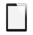 Realistic Tablet PC With Blank Screen Vertical vector image