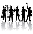 Workers silhouettes vector image