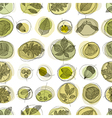 Leaves and seeds seamless pattern vector image