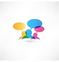 Talk concept speech bubbles vector image