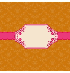 Template frame design for greeting card vector image