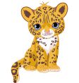 Cute jaguar cub vector image
