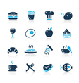 Food Icons 1 Azure Series vector image