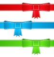 Ribbons with bows origami style vector image