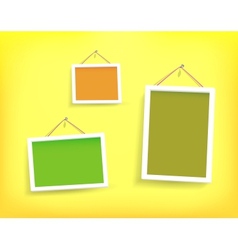 White frames on the wall vector image