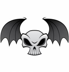 Batwing skull vector image