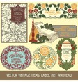 Label art nouveau vector image