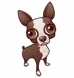Cute but sad puppy dog vector image