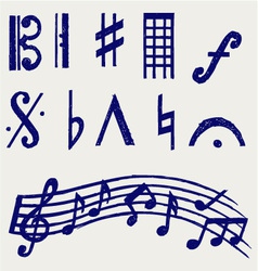 Musical notes vector image
