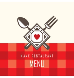 Restaurant menu design vector image