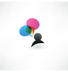 Abstract talking bubble vector image