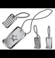 Dog tag set vector image