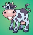 Cow mascot vector image