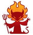 Devil mascot vector image