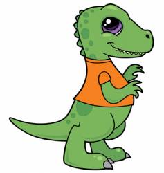 Baby dinosaur character vector image