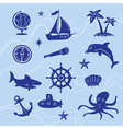 Sea adventure set vector image
