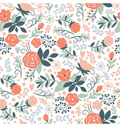 Beauty floral pattern vector image