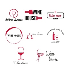 Set of badges labels logo and logotype elements vector image