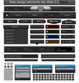 Web design elements set black vector image