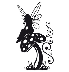 Fairy mushroom autumn vector image