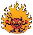 Fat devil character vector image