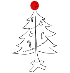 Christmas tree vector image