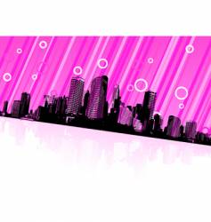 City reflection on water vector image