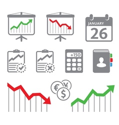 Economic icons vector image