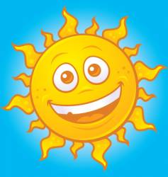Sun cartoon vector image