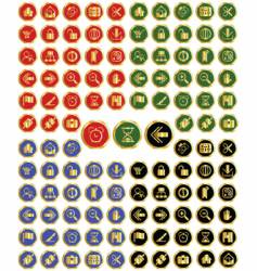 Golden icons vector image