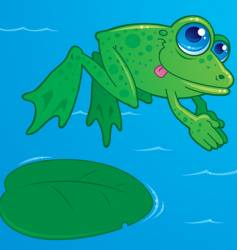 Diving frog vector image