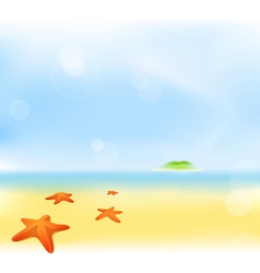 Summer sea beach vector image