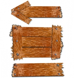 Wooden signs vector image