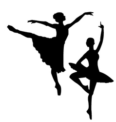 Ballet sihlouettes vector image