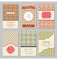 Set of perfect wedding templates with pattern Set of perfect wedding templates with pattern vector image